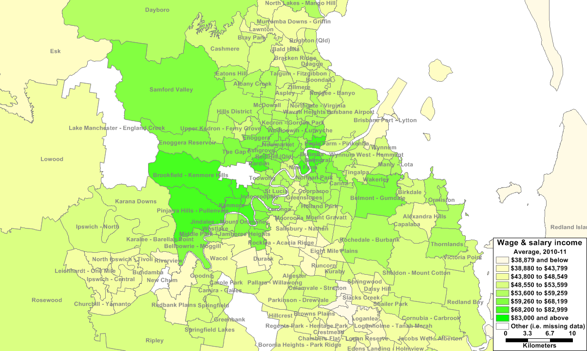 West is best – high income earners love Brisbane's leafy western suburbs |  Queensland Economy Watch